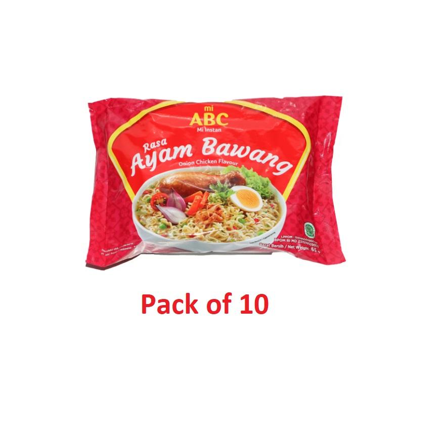 ABC Instant Noodles, Onion Chicken - 65g (Pack of 10)