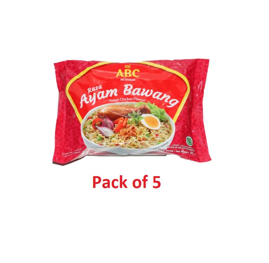 ABC Instant Noodles, Onion Chicken - 65g (Pack of 5)