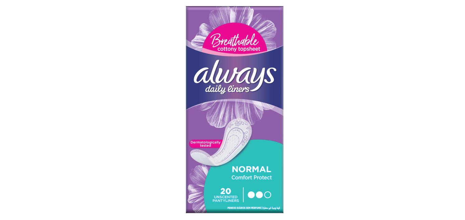 Always Daily Liners Comfort Protect Normal 20 ct