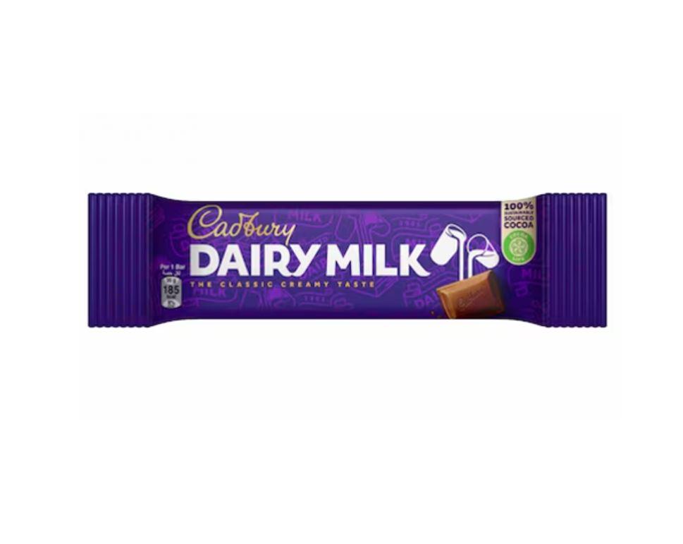 Cadbury Dairy Milk Plain Milk Chocolate Bar - 35g