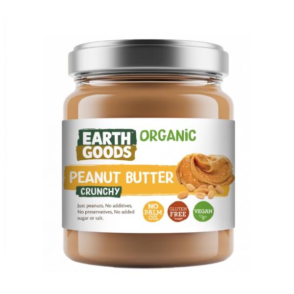 Earth Goods Organic Crunchy Peanut Butter GF - 220g