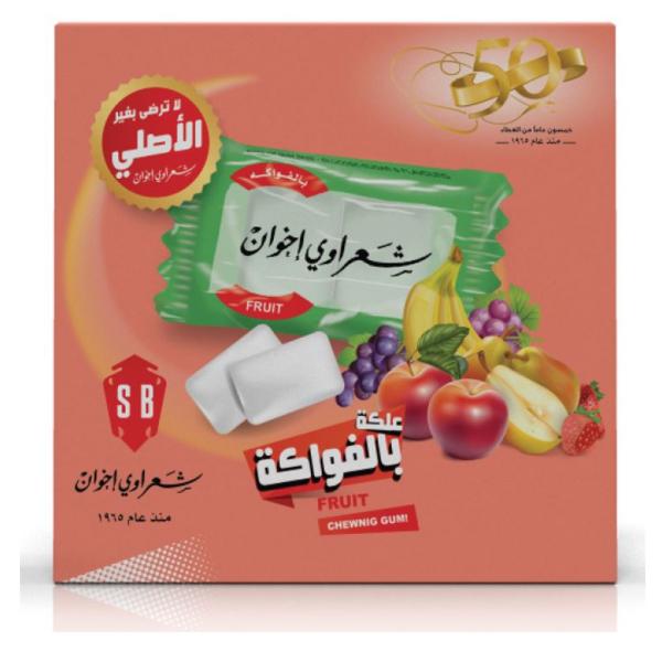 Sharawi Fruit Flavor Chewing Gum - 100 packets x 2 pcs