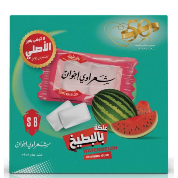 Sharawi Watermelon Flavor Chewing Gum - 100 packets x 2 pcs