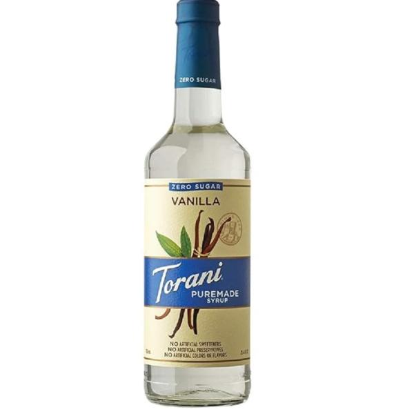 Torani Sugar Free Puremade, Vanilla Syrup - 750 ml