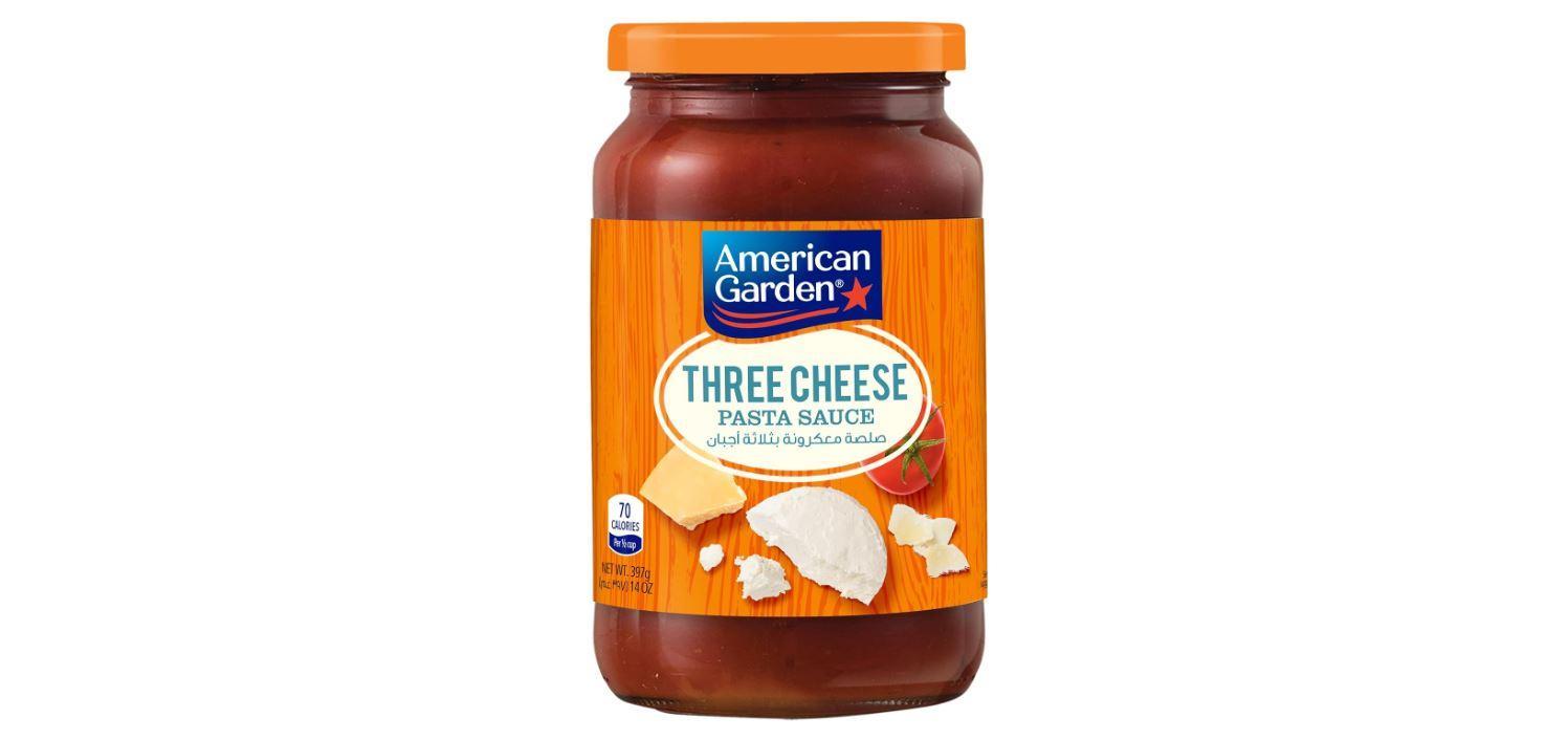 American Garden Pasta Sauce, Three Cheese - 14 oz