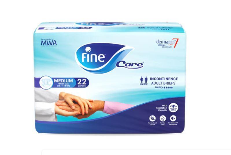 Fine Adult Diaper - Fine Care - Medium - 22 Diapers