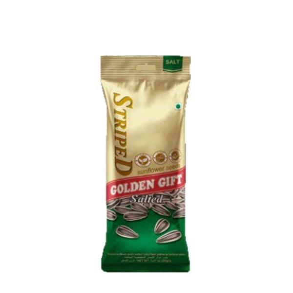 Golden Gift Roasted Sunflower Seeds Striped, Salted - 30g