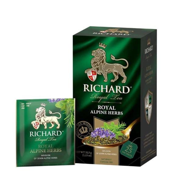 Richard Royal Alpine Herbs, Herbal Infusion in Sachets - 25 Tea Bags