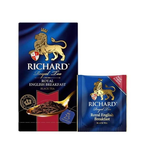 Richard Royal English Breakfast, Classic Black Tea in Sachets - 25 Tea Bags