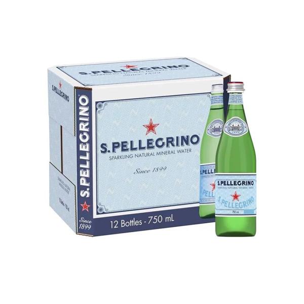 San Pellegrino Sparkling Water, Glass Bottle - 750 ml