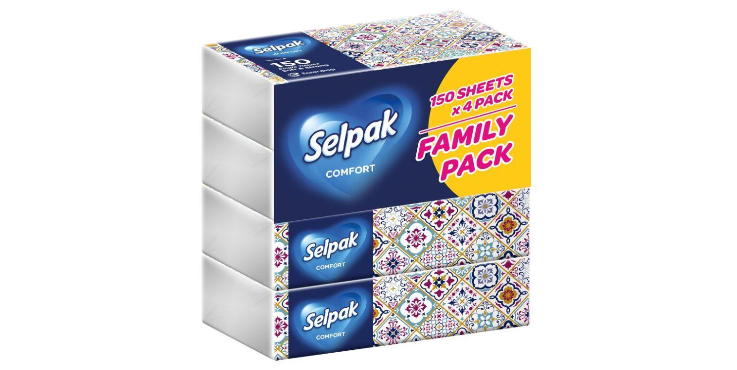 Selpak Comfort Facial Tissue, 2 Ply - 150 Sheets